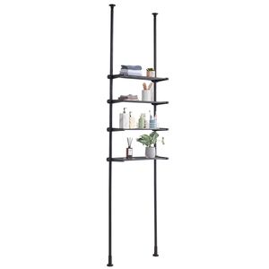 Organizzatore da Bagno a 4 Ripiani Regolabili, Design Moderno, Sopra il WC, 53-132 Pollici di Altezza, Scaffale in Acciaio a Basso Tenore di Carbonio - Product Image 6