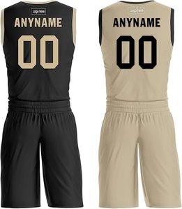 Ensemble maillot et short de basketball personnalisés par sublimation, nom de l'équipe 00, col en V, sans manches, uniforme respirant en mesh pour adultes - Product Image 2