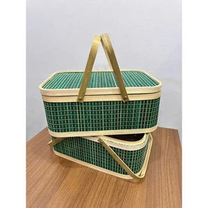 Paniers de rangement artisanaux de haute qualité 2026, tissés en bambou naturel écologique, personnalisables et polyvalents comme boîtes cadeaux - Product Image 4