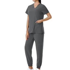 Wholesale High Quality Summer Medical Nursing <b>Scrubs</b> Perfect Fit Women's Hospital <b>Nurse</b> Spandex Fabric Breathable Accessories - Product Image 2