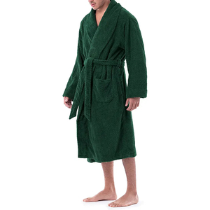 Peignoirs pour hommes légers en coton gaufré style kimono, pour l'été et le spa, vente en gros - Product Image 1