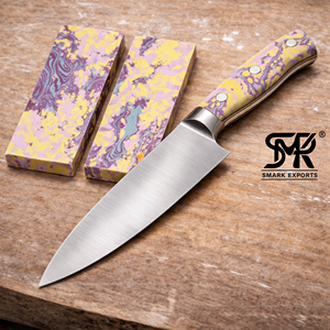 Escala de mango de cuchillo de piedra turquesa verde oscuro, ecológica, hecha a mano, de alta durabilidad, en bruto, para cuchillos de chef profesionales personalizados - Product Image 5