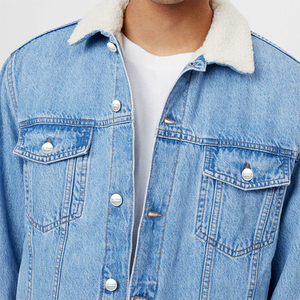 <b>Men's</b> Classic Blue Multi-Pocket Jean <b>Jacket</b> Spring Casual <b>Long</b> Sleeve Denim Coat with Washed Techniques for Winter Use - Product Image 2
