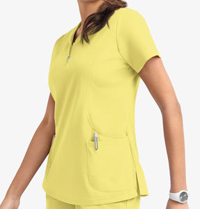 2024 Hot Sale CE Certified White Spandex Knitted <b>Scrub</b> <b>Sets</b> Customize Medical Woman <b>Scrubs</b> Polyester Hospital Uniform ODM - Product Image 2