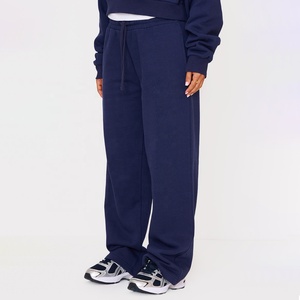 Pantalones de chándal de pierna recta con estampado pequeño azul marino, sudaderas ecológicas con capucha, chándal cómodo de talla grande - Product Image 2
