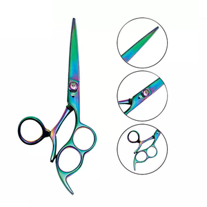 Tijeras de Peluquería Profesionales de 6 Pulgadas al por Mayor, Hechas a Medida, de Acero Inoxidable, con Hojas Rectas y Curvas, Punta Afilada y Obtusada - Product Image 4