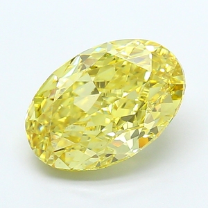 เพชรเพาะเลี้ยง CVD รับรองคุณภาพ พลอยหลวมสำหรับเครื่องประดับชั้นดี รูปทรงวงรี ประกายเจิดจรัส สีเหลืองเข้ม - Product Image 1
