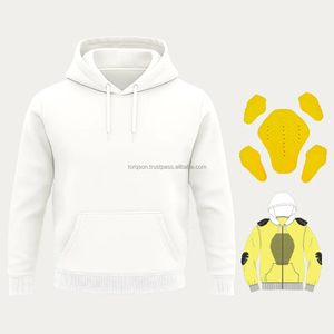 Hoodie de moto avec protection intégrée, construction durable en polyester/coton, design respirant, manches longues, protection hivernale - Product Image 4