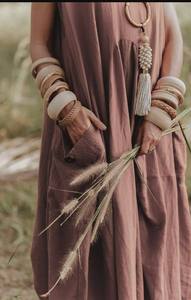 Vestido Largo sin Mangas para Mujer, Estilo Veraniego, Hasta el Tobillo, Última Moda - Product Image 3