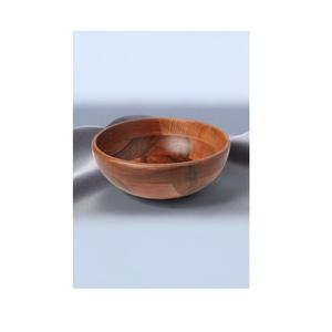 Bol en bois rond multi-usages, écologique, solide, pour salade, fruits, soupe, riz, ustensiles de cuisine en bois - Product Image 3