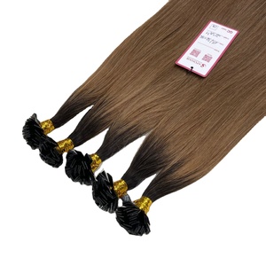 Wholesale Price Straight Double Drawn Keratin Pre-Bonded K Tip Human Hair Extensions Remy Grade Brazilian Hair - Product Image 1