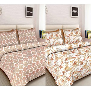 Classic Floral Pattern Comforter <b>Set</b> 3 Pcs Pink <b>Beige</b> Woven Home <b>Bedding</b> Comforter <b>Sets</b> - Product Image 2