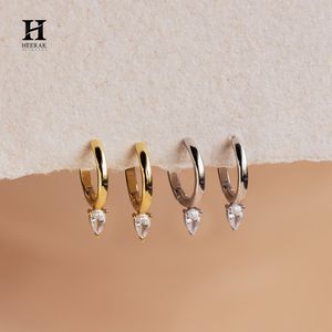Luxury Pear Cut Huggie Hoop <b>Earrings</b> 14K Gold Teardrop Diamond Dangle Charm <b>Earrings</b> for Women <b>Fine</b> Jewelry - Product Image 2
