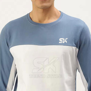 Windproof Cotton Made Men Split Color <b>Plain</b> <b>Sweatshirts</b> Customized Logo Men Split Color <b>Plain</b> <b>Sweatshirts</b> - Product Image 5