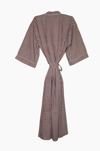 Bata Kimono con Estampado de Dibujos Animados para Mujer, 100% Algodón Transpirable, Camisón de Verano Hecho a Mano, Cuello en V, Cintura Elástica, Largo Completo - Product Image 5