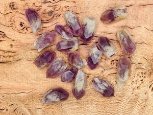 Punta de cristal de amatista natural, dientes de dragón, punta de amatista púrpura, piedra suelta, colgante de cristal para la fabricación de joyas - Product Image 4