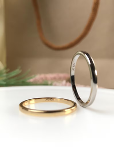 Anillo Redondo Grueso de Plata de Ley 925 Chapado en Oro de 18K para Joyería Fina Minimalista, para Mujer, Boda, Compromiso - Product Image 3