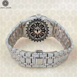 Montre de luxe Charm Jewells en acier inoxydable, boîtier carré 40 mm, mouvement mécanique analogique, cadran en verre, bracelet de mode pour homme - Product Image 3