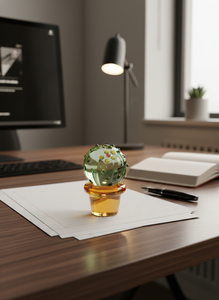 Globe en verre artisanal avec animaux, décoration Art Déco, cristal, pour la maison, le bureau, le tableau de bord de la voiture, objet décoratif, cadeau - Product Image 3