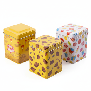 กระป๋องชาเหล็กสี่เหลี่ยมสำหรับของขวัญเทศกาล บรรจุภัณฑ์ช็อกโกแลตและลูกอม - Product Image 3