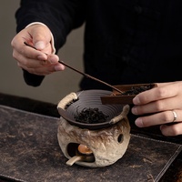 Brûleur d'encens ignifuge pour la maison - Diffuseur de parfum d'intérieur - Brûleur d'encens de style japonais pour théière - Réchaud rétro à fusion rapide