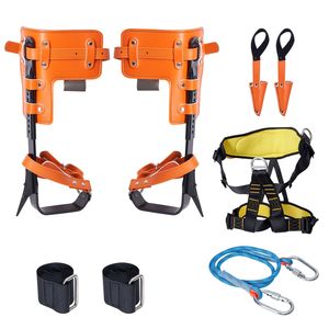 Set di 1 Paio di Ramponi in Acciaio per Arrampicata su Alberi, Capacità di Carico 350 libbre, Accessori per Imbracatura di Sicurezza e Corda di Sicurezza - Product Image 1