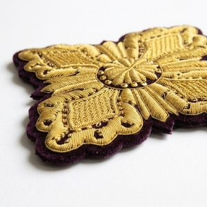 Luxury Hand Embroidered Gold Bullion Patch Premium Metal Wire Ceremonial Badge Custom Masonic Regalia <b>Applique</b> - Product Image 4