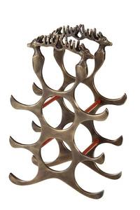 Soporte Decorativo para Botellas de Vino con Forma de Asta de Ciervo, Acabado Bronce Rústico, Tema Artístico del Bosque, Almacenamiento para 6 Botellas - Product Image 5