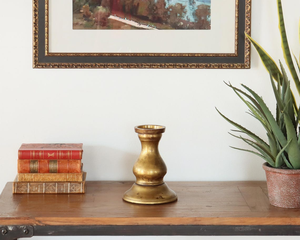 Vintage <b>Brass</b> <b>Candlestick</b> Holder Urn Shape Decorative Taper Candle Stand Home Decoration Durable Metal Finish - Product Image 4