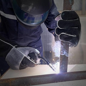 Gants de sécurité anti-vibration en cuir de vachette pleine fleur, résistants à l'abrasion, robustes, pour la lutte contre les incendies et le barbecue (vente en gros) - Product Image 5