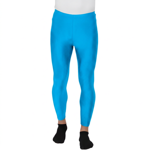 Leggings de Compresión para Hombre, Negros, de Spandex, Hasta el Tobillo, Cintura Elástica, Color Sólido, Pantalones Deportivos - Product Image 4