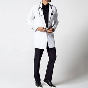 Bata de Laboratorio Médica Moderna, Uniforme Blanco Personalizable con Marca, Ropa de Hospital y Clínica, Manga Larga, Tela Premium Resistente - Product Image 2