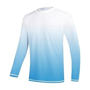 เสื้อแรชการ์ดแขนยาวสำหรับผู้ชาย UPF 50 ป้องกันแสงแดด ผ้าแห้งเร็ว ยืดหยุ่นได้ เหมาะสำหรับเล่นเซิร์ฟ ว่ายน้ำ ดำน้ำ และกีฬาทางน้ำ - Product Image 4