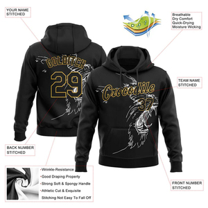 Sweat-shirt à capuche en molleton personnalisé avec logo brodé, impression par sublimation, coupe classique, qualité supérieure, streetwear - Product Image 2