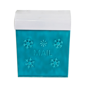 Wall Mounted Iron <b>Mailbox</b> Waterproof Non <b>Locking</b> Front Access Powder Coated Finish White - Product Image 6