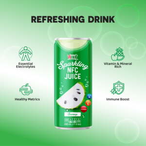 Botas de energía más vendidas de 330ml, bebida de jugo de Guanábana espumosa lista para enviar, fabricada en fábrica de Vietnam (OEM, ODM) - Product Image 2