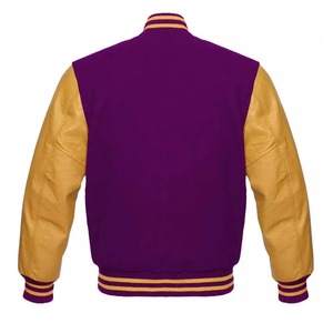 Custom Varsity Jacket Leather Sleeves Embroidery University College Baseball Men's Jackets Letterman Varisty&Puffer Jacket - Product Image 5