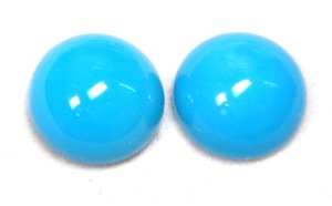 Pierre de Cabochon ronde et lisse bleue, bijoux, boucles d'oreilles, bagues, fabrication de pierres turquoises, pierres précieuses naturelles en vrac, bleu Turquoise - Product Image 3