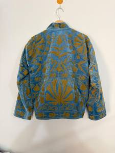Wholesale Eco-Friendly Cotton Lining Handmade <b>Velvet</b> Embroidered Boho <b>Jacket</b> Custom Embroidery <b>Men</b> Women Floral Design Suzani - Product Image 5