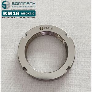 Écrous de blocage KM16 de haute qualité M80X2 à droite, entièrement de précision, pour montage sécurisé des roulements métriques, en acier inoxydable - Product Image 3