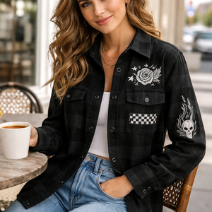 Chemises en flanelle personnalisées en gros avec logo pour femmes - Fabricant OEM, fournisseur direct d'usine - Product Image 6