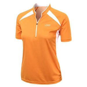 Chemise de sport de golf unisexe pour femme, coupe ajustée, à manches courtes, en polyester respirant et à séchage rapide, écologique, avec logo personnalisé, OEM - Product Image 2