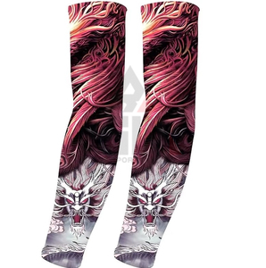 Rifat Sport Wear - Mangas Deportivas con Estampado Elegante, Protección UV, Protección para Tatuajes, Ligeras, Transpirables, de Nailon/Cachemira, Unisex - Product Image 5