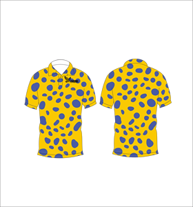 เสื้อโปโลสีเหลืองน้ำเงินแบบซับลิเมชั่น แขนสั้น สำหรับกอล์ฟ ชุดยูนิฟอร์ม แห้งเร็ว ชุดกีฬาสำหรับทีม ผู้ผลิต OEM ขายส่ง - Product Image 4