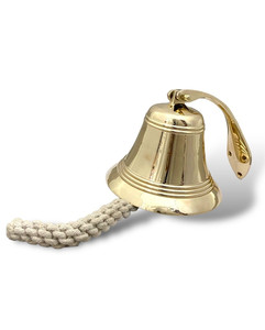 Cloche de bateau en laiton de 5 pouces, finition brillante, élégante, cloche marine murale |   Décoration maritime en laiton massif pour la maison Yach ME-3093 - Product Image 3