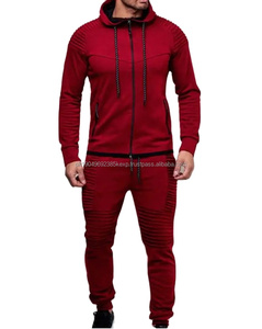 Combinaison d'athlétisme 350 g/m² avec logo personnalisé Survêtement uni pour hommes Pantalon de sport et de remise en forme Ensemble deux pièces Survêtement pour hommes pour l'hiver - Product Image 5