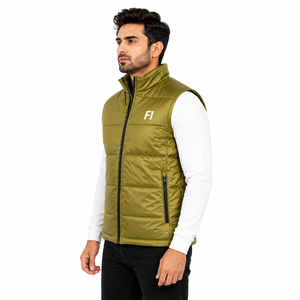 Chaleco Acolchado Ligero para Hombre, Sin Mangas, con Cuello Alto y Cierre Completo, para Invierno, Casual, Uso en Exteriores, OEM B2B - Product Image 2