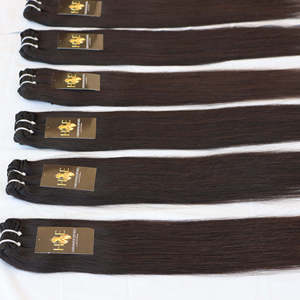 Extensiones de cabello humano liso de un solo donador, cabello indio Virgen sin procesar, tejido de Color Natural - Product Image 1