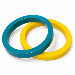 Ensemble de 2 bracelets en résine faits à la main, bleu et jaune, couleur unie, bijoux de mode, vente en gros, OEM, ODM - Product Image 1