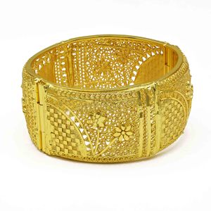 Wholesale Brass 14K 18K 24K Gold Plated Openwork Handcrafted Bangles Ethnic Wedding Kada Bangles Dubai Style Arabic <b>Bridal</b> Kada - Product Image 3